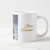 Frohe Weihnachten Katzen Ski Jumbo-Tasse (Rechts)