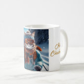 Frohe Weihnachten Katzen Ski Kaffeetasse (VorderseiteRechts)