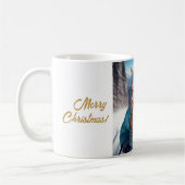 Frohe Weihnachten Katzen Ski Kaffeetasse (Links)