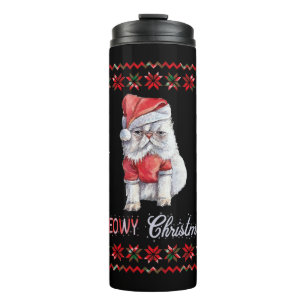 Frohe Weihnachten, Katzenliebhaber Merry Christmas Thermosbecher