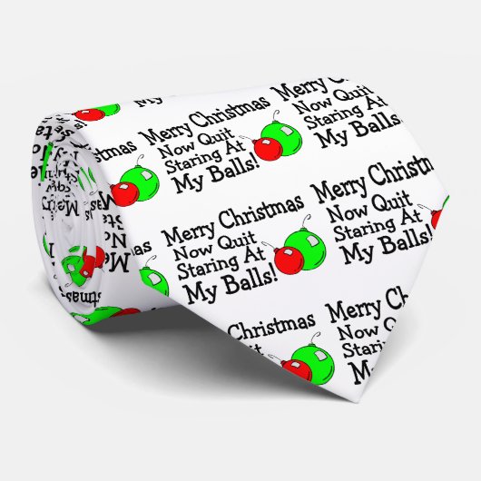 Frohe Weihnachten kein beendigtes Anstarren Krawatte (Gerollt)