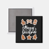 Frohe Weihnachten Kekse Gingerbread Mann Baum Köni Magnet (Vorderseite/Rückseite)