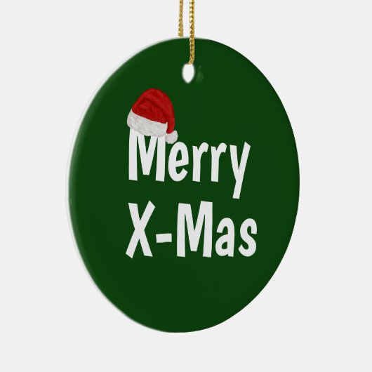 Frohe Weihnachten Keramik Ornament (Rechts)