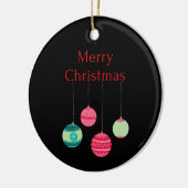 frohe Weihnachten Keramik Ornament (Links)