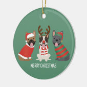 Frohe Weihnachten Keramik Ornament (Links)
