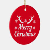 Frohe Weihnachten Keramik Ornament (Rechts)