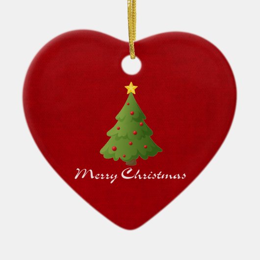 Frohe Weihnachten Keramik Ornament (Vorne)