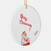 : Frohe Weihnachten Keramik Ornament (Rechts)