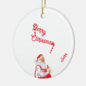: Frohe Weihnachten Keramik Ornament (Links)