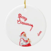 : Frohe Weihnachten Keramik Ornament (Hinten)