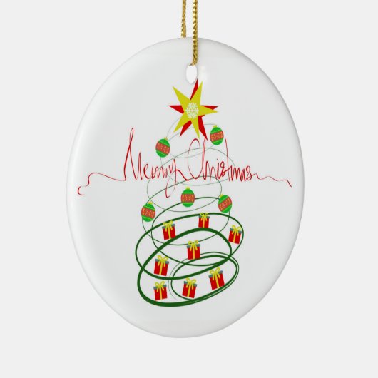 Frohe Weihnachten Keramik Ornament (Rechts)