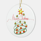 Frohe Weihnachten Keramik Ornament (Links)