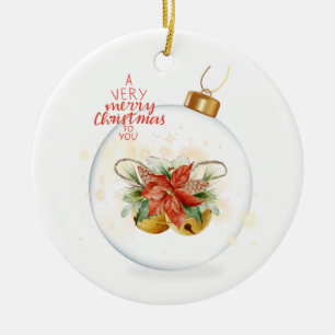 Frohe Weihnachten Keramik Ornament