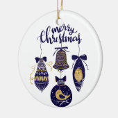 Frohe Weihnachten Keramik Ornament (Links)