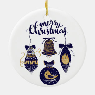 Frohe Weihnachten Keramik Ornament