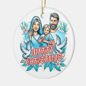 Frohe Weihnachten Keramik Ornament (Links)