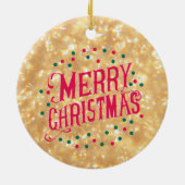 Frohe Weihnachten Keramik Ornament (Hinten)