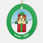 Frohe Weihnachten! Keramik Ornament (Links)