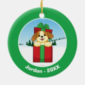 Frohe Weihnachten! Keramik Ornament (Hinten)