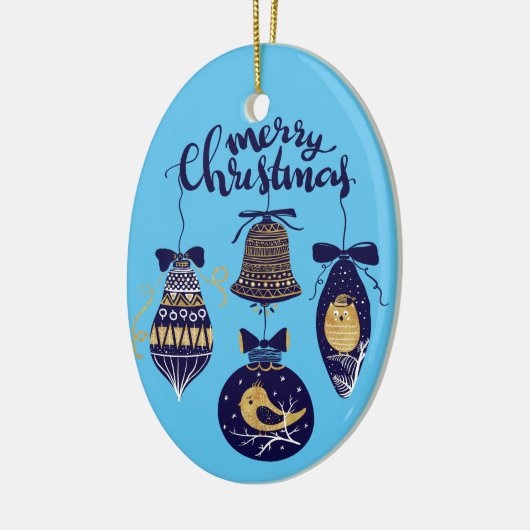 Frohe Weihnachten Keramik Ornament (Links)