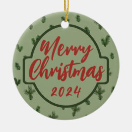 frohe Weihnachten Keramik Ornament