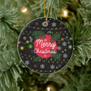 Frohe Weihnachten Keramik Ornament