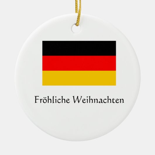 Frohe Weihnachten Keramik Ornament (Vorne)