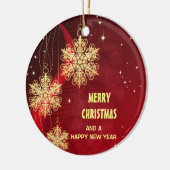 "Frohe Weihnachten" Keramik Ornament (Links)