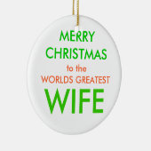 FROHE WEIHNACHTEN, KERAMIK ORNAMENT (Rechts)