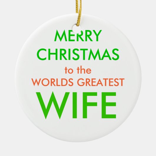 FROHE WEIHNACHTEN, KERAMIK ORNAMENT (Vorne)