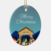 frohe Weihnachten Keramik Ornament (Rechts)