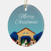 frohe Weihnachten Keramik Ornament (Links)