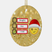 Frohe Weihnachten Keramik Ornament (Rechts)