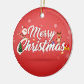 Frohe Weihnachten Keramik Ornament (Links)