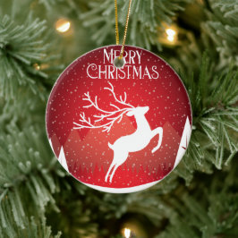 Frohe Weihnachten Keramik Ornament