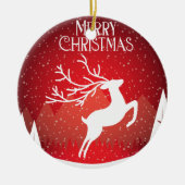 Frohe Weihnachten Keramik Ornament (Vorne)