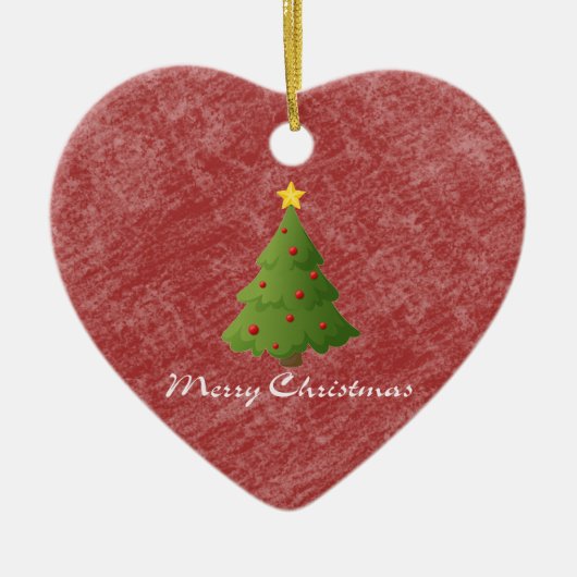 Frohe Weihnachten Keramik Ornament (Vorne)