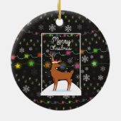 Frohe Weihnachten Keramik Ornament (Hinten)