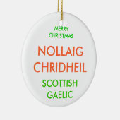 FROHE WEIHNACHTEN, KERAMIK ORNAMENT (Rechts)