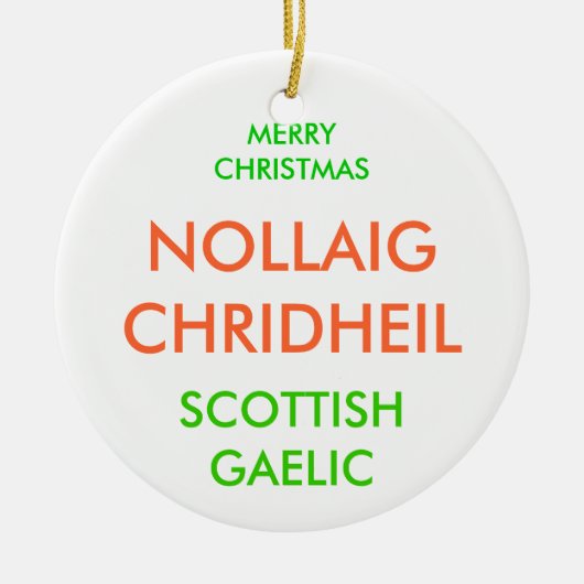 FROHE WEIHNACHTEN, KERAMIK ORNAMENT (Vorne)