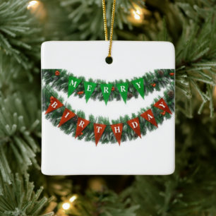 *FROHE WEIHNACHTEN* KERAMIK-WEIHNACHTSORNAMENT KERAMIKORNAMENT