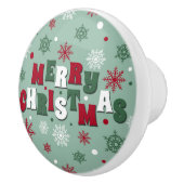 Frohe Weihnachten Keramikknauf (Rechts)