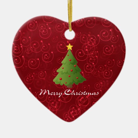 Frohe Weihnachten Keramikornament (Vorne)