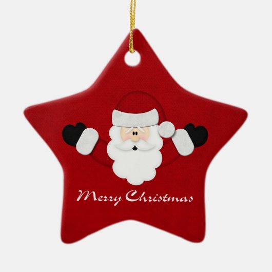 Frohe Weihnachten Keramikornament (Vorne)