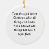Frohe Weihnachten Keramikornament (Hinten)