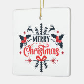 Frohe Weihnachten Keramikornament (Links)