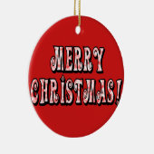 Frohe Weihnachten! Keramikornament (Rechts)