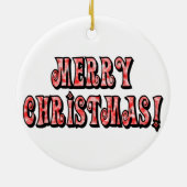 Frohe Weihnachten! Keramikornament (Hinten)