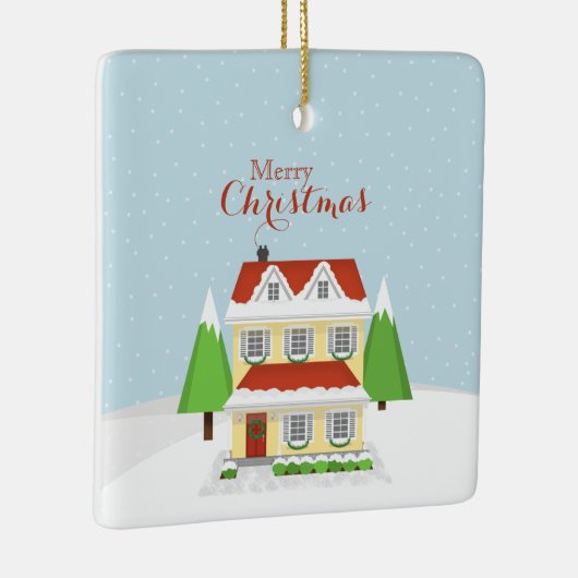 Frohe Weihnachten Keramikornament (Rechts)