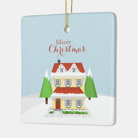 Frohe Weihnachten Keramikornament (Links)